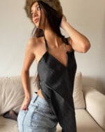 Top Atik Gris Rayado