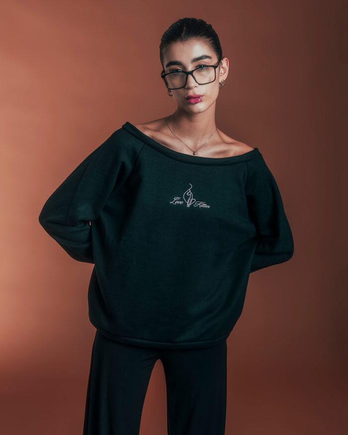 Hoodie Kitten Negro - Imagen 4