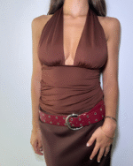 Top Halter Marrón