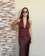 Top Halter Marrón - Imagen 2