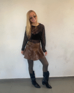 Falda Tableada Marron - Imagen 2