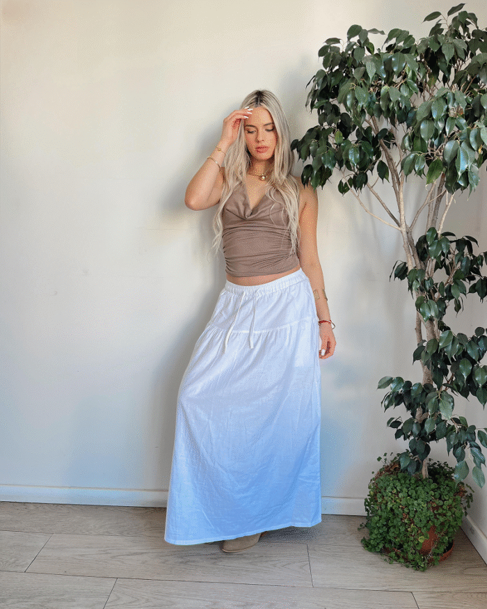 Falda Larga Blanca - Imagen 3