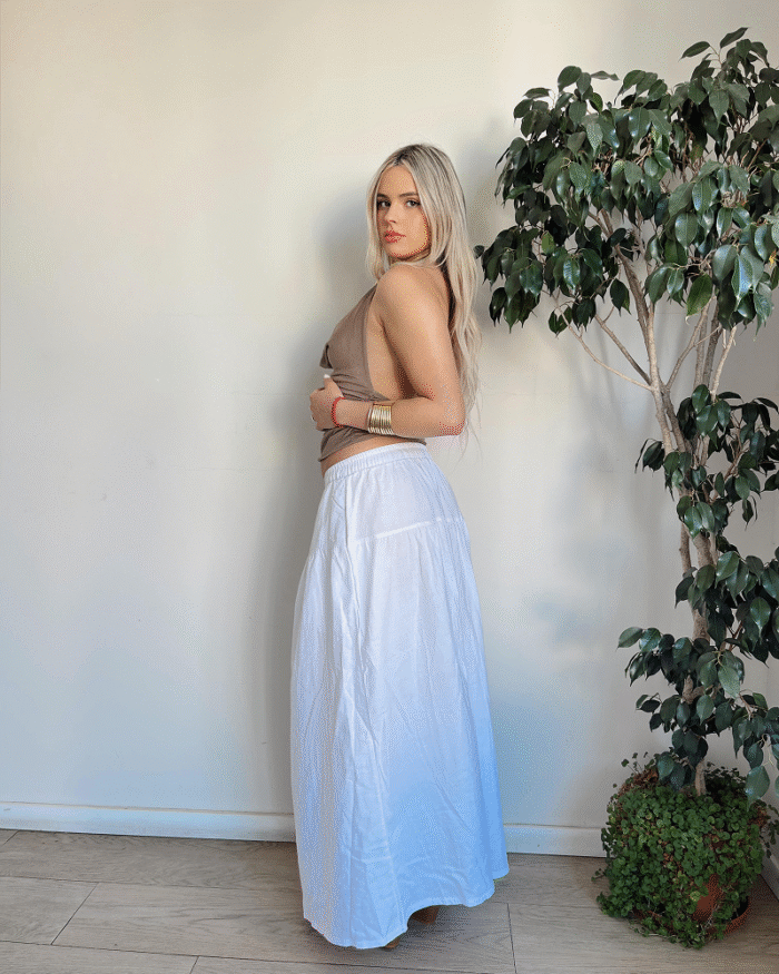 Falda Larga Blanca - Imagen 1